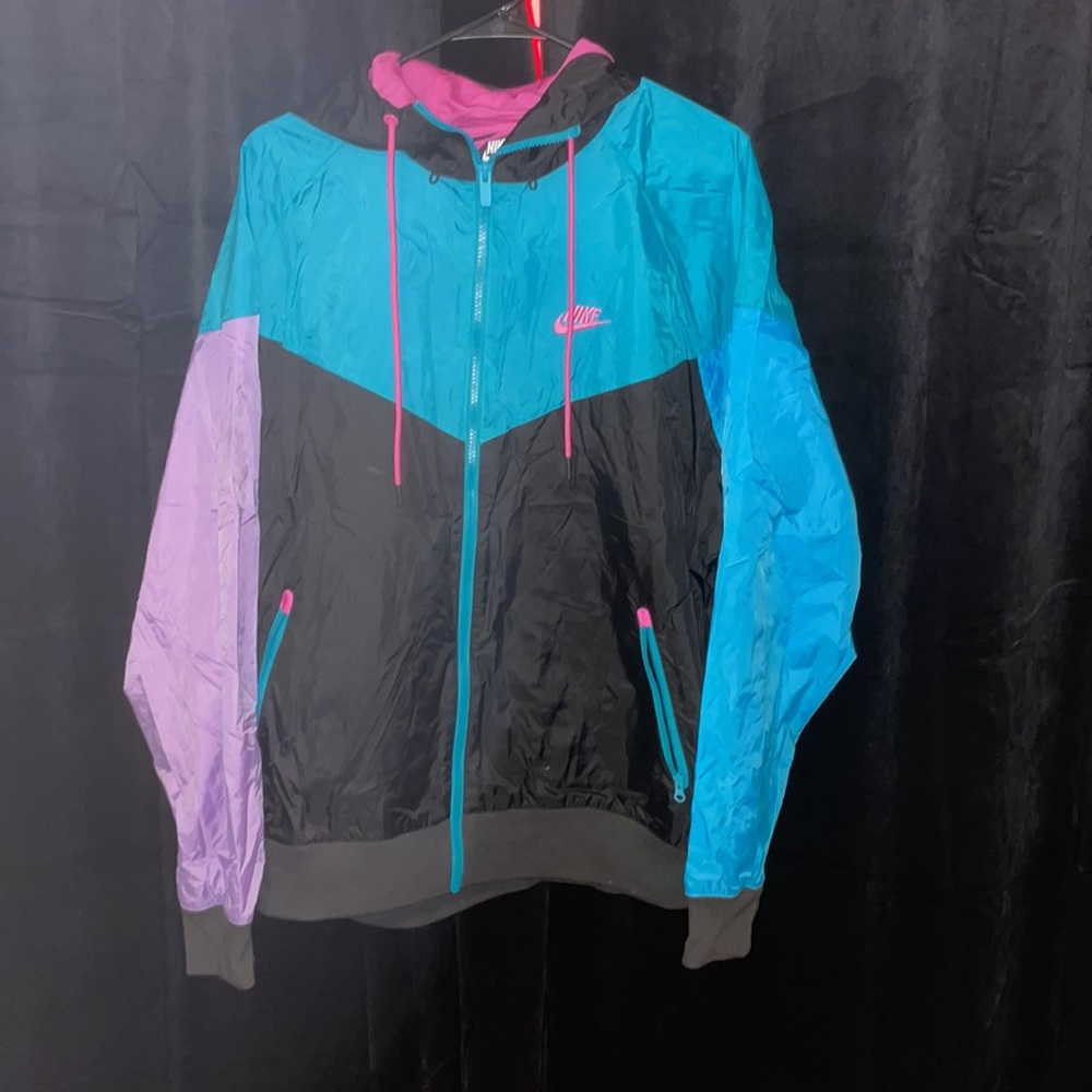 NIKE WINDRUNNER WINDBREAKER COLOR BLOCK JACKET BLUE-rare